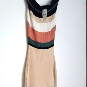 strapless dress mauve ivory tan black